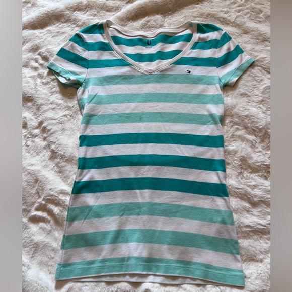 Tommy Hilfiger Tops - Tommy Hilfiger Ombré Striped V-Neck Tee